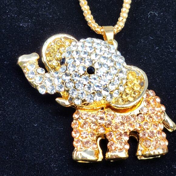Betsey Johnson Jewelry - New Crystal Elephant Necklace Betsey Johnson Jewelled Statement Gift NWT